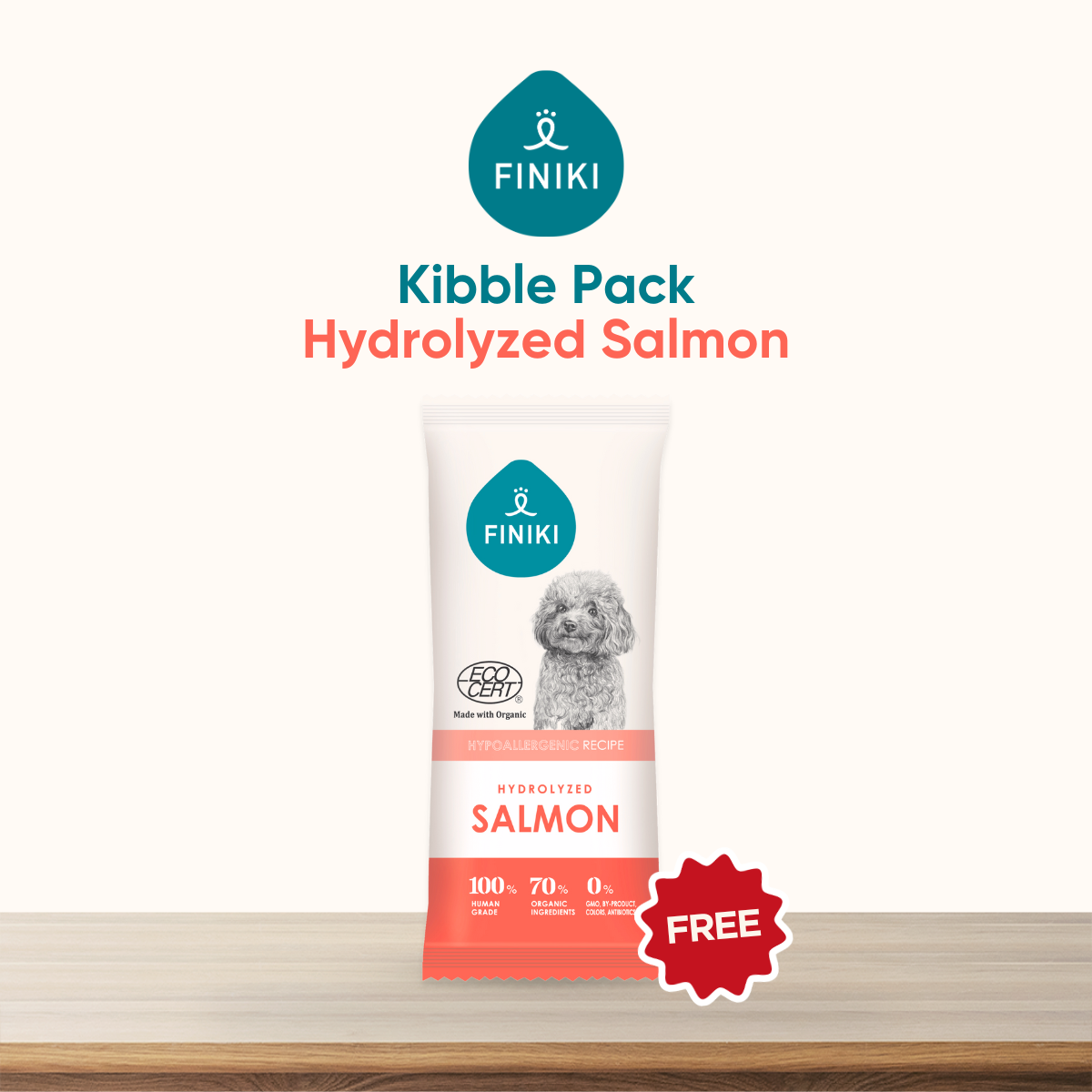 Hypoallergenic Salmon Kibble 35g (Sample)