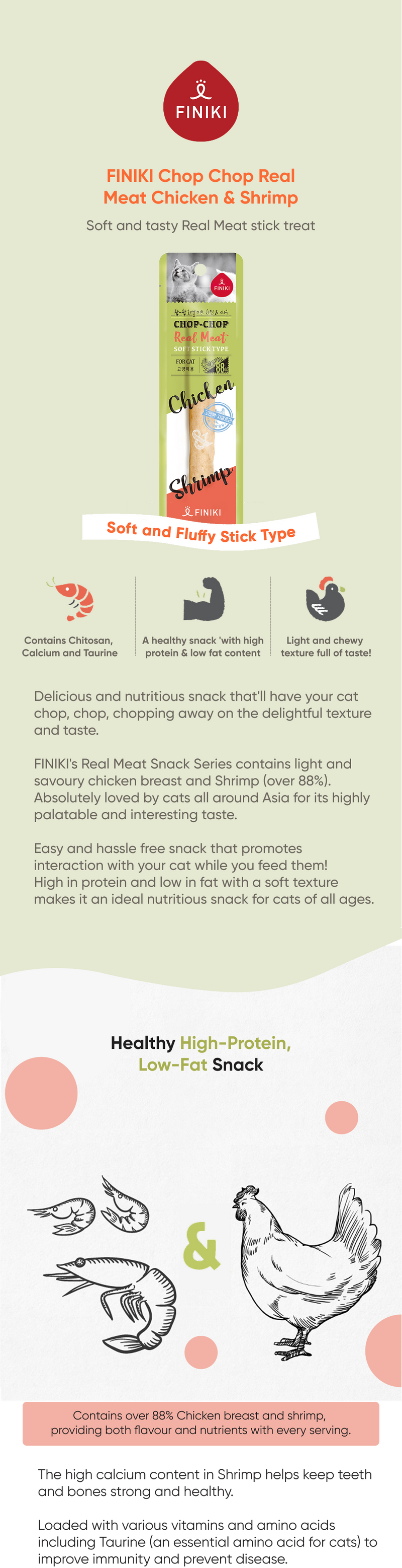 Real meat Chicken & Shrimp 10p (70g)