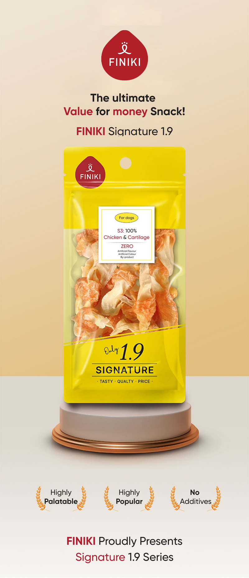 Cartilage wrapped with chicken 25g