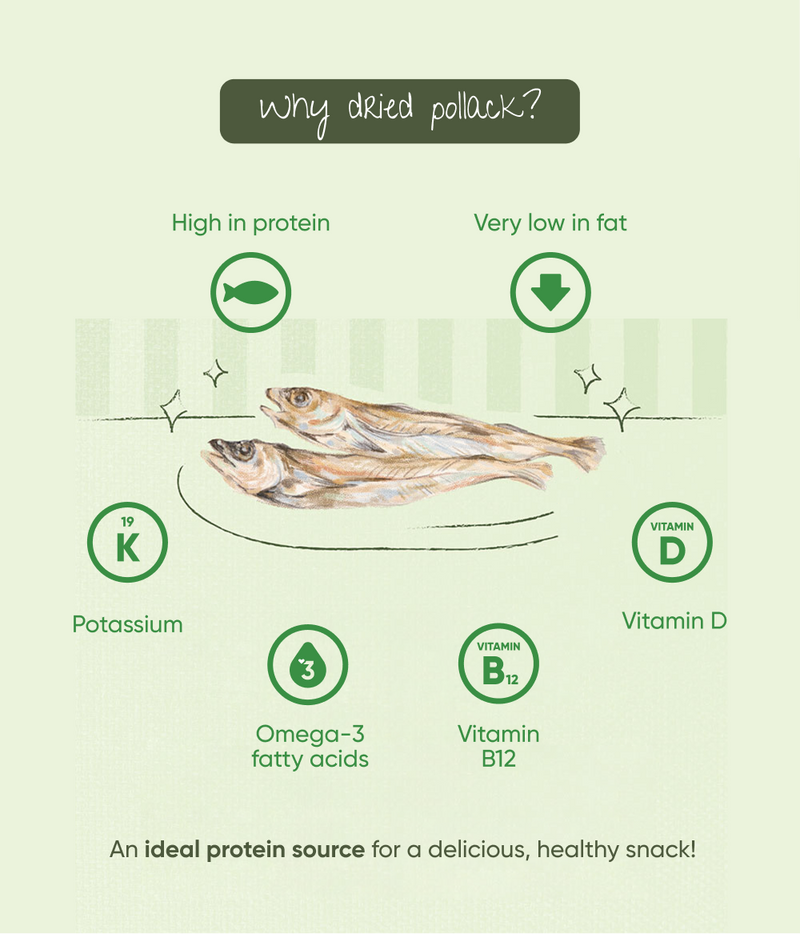 Crispy Pollack with Green-Lipped Mussel 34g